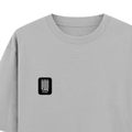 Oversized Standard T-Shirt | Unisex Relaxed Fit | 100% Super Combed Cotton DTG | Soft, Breathable & Durable | Adult | Personalized | DTG | Typographic | Friendship | Companionship | Everyday | Positive - left pocket - Grey Melange - mockup 3