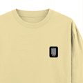 Oversized Standard T-Shirt | Unisex Relaxed Fit | 100% Super Combed Cotton DTG | Soft, Breathable & Durable | Adult | Personalized | DTG | Typographic | Friendship | Companionship | Everyday | Positive - right pocket - Beige - mockup 4