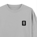 Oversized Standard T-Shirt | Unisex Relaxed Fit | 100% Super Combed Cotton DTG | Soft, Breathable & Durable | Adult | Personalized | DTG | Typographic | Friendship | Companionship | Everyday | Positive - right pocket - Grey Melange - mockup 4