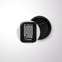 Pin Button Badge | Unisex | Glossy, Fade-Proof Print | Pin Attached, Rust-Free | Adults | Personalized | Typographic | Friendship | Companionship | Everyday | Positive