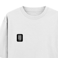 Oversized Standard T-Shirt | Unisex Oversized Fit | 180 GSM 100% Super Combed Cotton | DTF Print | Soft & Durable | Personalized | DTF | Typographic | Friendship | Companionship | Everyday | Positive - left pocket - White - mockup 3