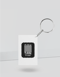 Keychain | Rectangle, Square, Slim Options | Acrylic UV Printed | Fade-Proof, Glossy Finish | Unisex | Personalized | Typographic | Friendship | Companionship | Everyday | Positive - back_Rectangle - White - mockup 4