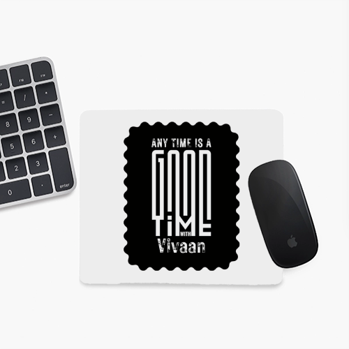 Mouse Pad | Unisex Adults | Sublimation Print | 3mm Thick, Skid-Proof, Fade-Proof | Personalized | Typographic | Friendship | Companionship | Everyday | Positive - front - Square - White - mockup 1