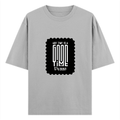 Oversized Classic T-Shirt | Unisex Oversized Fit | 100% Super-Combed Cotton | Pre-Shrunk & Ribbed Neck | Adults | Personalized | DTG | Typographic | Friendship | Companionship | Everyday | Positive - front - Grey Melange - mockup 1