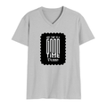 Men's V-Neck T-Shirt | Regular Fit | 180 GSM Bio-Washed Cotton | DTG Print | Durable | Personalized | DTG | Typographic | Friendship | Companionship | Everyday | Positive - front - Grey Melange - mockup 1