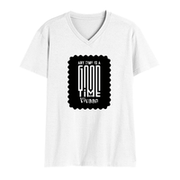 Male V Neck T-Shirt | Regular Fit | 180 GSM Bio-Washed Cotton | DTF Print | Double Stitched, Pre-Shrunk | Men | Personalized | DTF | Typographic | Friendship | Companionship | Everyday | Positive