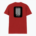 Male V Neck T-Shirt | Regular Fit | 180 GSM Bio-Washed Cotton | DTF Print | Double Stitched, Pre-Shrunk | Men | Personalized | DTF | Typographic | Friendship | Companionship | Everyday | Positive - back - Red - mockup 2