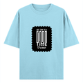 Oversized Classic T-Shirt | Unisex Fit | 100% Super-Combed Cotton | Pre-Shrunk, Double-Stitched | Adults | Personalized | DTF | Typographic | Friendship | Companionship | Everyday | Positive - front - Baby Blue - mockup 1