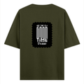 Oversized Classic T-Shirt | Unisex Fit | 100% Super-Combed Cotton | Pre-Shrunk, Double-Stitched | Adults | Personalized | DTF | Typographic | Friendship | Companionship | Everyday | Positive - back - Olive Green - mockup 2