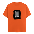 Classic Crew T-Shirt | Men's Regular Fit | 180 GSM Bio-Washed Cotton | DTG Print Ready | Double-Stitched & Ribbed Neck | Personalized | DTG | Typographic | Friendship | Companionship | Everyday | Positive - front - Orange - mockup 1