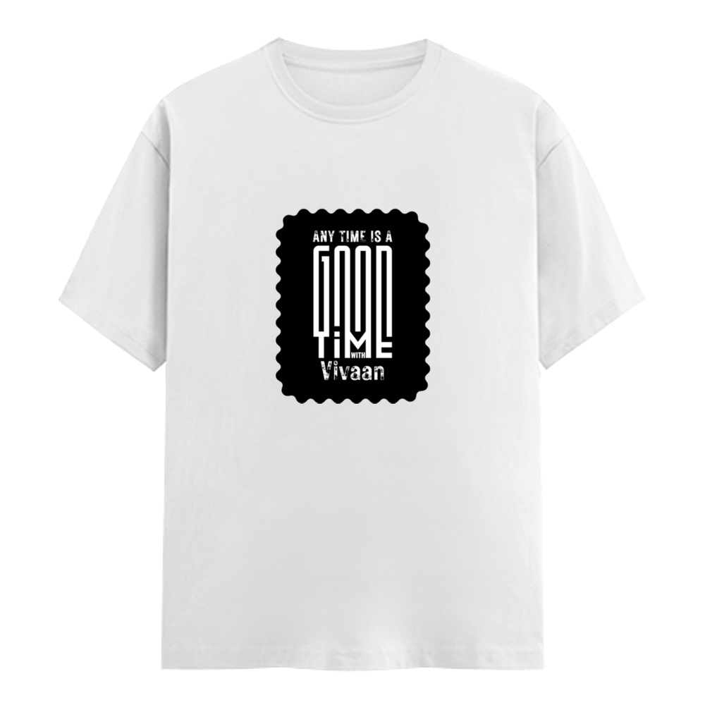 Classic Crew T-Shirt | Men's Regular Fit | 180 GSM Bio-Washed Cotton | DTG Print Ready | Double-Stitched & Ribbed Neck | Personalized | DTG | Typographic | Friendship | Companionship | Everyday | Positive - front - White - mockup 1
