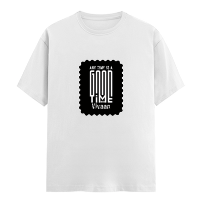 Classic Crew T-Shirt | Men's Regular Fit | 180 GSM Bio-Washed Cotton | DTG Print Ready | Double-Stitched & Ribbed Neck | Personalized | DTG | Typographic | Friendship | Companionship | Everyday | Positive - front - White - mockup 1