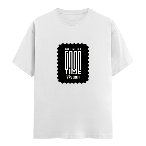 Classic Crew T-Shirt | Men's Regular Fit | 180 GSM Bio-Washed Cotton | DTG Print Ready | Double-Stitched & Ribbed Neck | Personalized | DTG | Typographic | Friendship | Companionship | Everyday | Positive - front - White - mockup 1