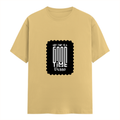 Female Classic Crew T-Shirt | Women's Regular Fit | 180 GSM Bio-Washed Cotton | Double Stitched, Pre-Shrunk | Personalized | DTG | Typographic | Friendship | Companionship | Everyday | Positive - front - Beige - mockup 1