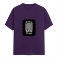 Female Classic Crew T-Shirt | Women's Regular Fit | 180 GSM Bio-Washed Cotton | Double Stitched, Pre-Shrunk | Personalized | DTG | Typographic | Friendship | Companionship | Everyday | Positive - front - Purple - mockup 1