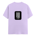 Female Classic Crew T-Shirt | Women's Regular Fit | 180 GSM Bio-Washed Cotton | Double Stitched, Pre-Shrunk | Personalized | DTG | Typographic | Friendship | Companionship | Everyday | Positive - back - Lavender - mockup 2
