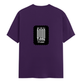 Female Classic Crew T-Shirt | Women's Regular Fit | 180 GSM Bio-Washed Cotton | Double Stitched, Pre-Shrunk | Personalized | DTG | Typographic | Friendship | Companionship | Everyday | Positive - back - Purple - mockup 2
