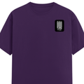 Female Classic Crew T-Shirt | Women's Regular Fit | 180 GSM Bio-Washed Cotton | Double Stitched, Pre-Shrunk | Personalized | DTG | Typographic | Friendship | Companionship | Everyday | Positive - left pocket - Purple - mockup 3