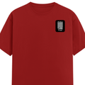 Female Classic Crew T-Shirt | Women's Regular Fit | 180 GSM Bio-Washed Cotton | Double Stitched, Pre-Shrunk | Personalized | DTG | Typographic | Friendship | Companionship | Everyday | Positive - left pocket - Red - mockup 3