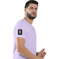 Female Classic Crew T-Shirt | Women's Regular Fit | 180 GSM Bio-Washed Cotton | Double Stitched, Pre-Shrunk | Personalized | DTG | Typographic | Friendship | Companionship | Everyday | Positive - right sleeve - Lavender - mockup 6