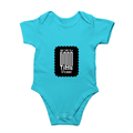 Baby Romper | 0-12 Months Regular Fit | 180 GSM Bio-Washed Cotton Blend | Double Stitched, Pre-Shrunk | Unisex | Personalized | DTF | Typographic | Friendship | Companionship | Everyday | Positive - front - SkyBlue - mockup 1