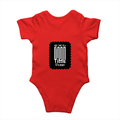 Baby Romper | 0-12 Months Regular Fit | 180 GSM Bio-Washed Cotton Blend | Double Stitched, Pre-Shrunk | Unisex | Personalized | DTF | Typographic | Friendship | Companionship | Everyday | Positive - back - Red - mockup 2