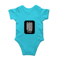 Baby Romper | 0-12 Months Regular Fit | 180 GSM Bio-Washed Cotton Blend | Double Stitched, Pre-Shrunk | Unisex | Personalized | DTF | Typographic | Friendship | Companionship | Everyday | Positive - back - SkyBlue - mockup 2