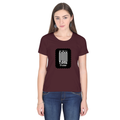 Women's Classic Crew T-Shirt | Regular Fit | 180 GSM Bio-Washed Cotton | DTF Print Ready | Double Stitched, Pre-Shrunk | Personalized | DTF | Typographic | Friendship | Companionship | Everyday | Positive - front - Maroon - mockup 1
