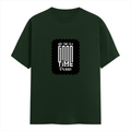 Men's Classic Crew T-Shirt | Regular Fit | 180 GSM Bio-Washed Cotton | DTF Print Ready | Pre-Shrunk, Durable | Personalized | DTF | Typographic | Friendship | Companionship | Everyday | Positive - front - Bottle Green - mockup 1