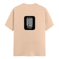 Men's Classic Crew T-Shirt | Regular Fit | 180 GSM Bio-Washed Cotton | DTF Print Ready | Pre-Shrunk, Durable | Personalized | DTF | Typographic | Friendship | Companionship | Everyday | Positive - back - Peach - mockup 2