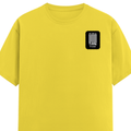 Men's Classic Crew T-Shirt | Regular Fit | 180 GSM Bio-Washed Cotton | DTF Print Ready | Pre-Shrunk, Durable | Personalized | DTF | Typographic | Friendship | Companionship | Everyday | Positive - left pocket - New Yellow - mockup 3