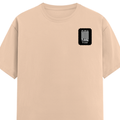 Men's Classic Crew T-Shirt | Regular Fit | 180 GSM Bio-Washed Cotton | DTF Print Ready | Pre-Shrunk, Durable | Personalized | DTF | Typographic | Friendship | Companionship | Everyday | Positive - left pocket - Peach - mockup 3