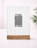 Acrylic Photo Frame | 5x7 Tabletop Display | UV Printed Acrylic & Wood Stand | Personalized Gift & Home Decor | Personalized | Typographic | Design | Everyday | Confident - front_1 - mockup 2