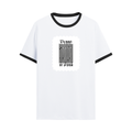 Ringer T-shirt | Unisex | DTG Print | Contrast Trim | Men's, Women's | Personalized | DTG | Typographic | Design | Everyday | Confident - front - Black White - mockup 1
