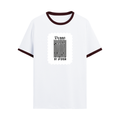 Ringer T-shirt | Unisex | DTG Print | Contrast Trim | Men's, Women's | Personalized | DTG | Typographic | Design | Everyday | Confident - front - Maroon off white - mockup 1