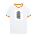 Ringer T-shirt | Unisex | DTG Print | Contrast Trim | Men's, Women's | Personalized | DTG | Typographic | Design | Everyday | Confident - front - Mustard yellow off white - mockup 1