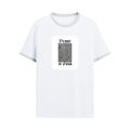 Ringer T-shirt | Unisex | DTG Print | Contrast Trim | Men's, Women's | Personalized | DTG | Typographic | Design | Everyday | Confident - front - White Black - mockup 1
