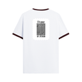Ringer T-shirt | Unisex | DTG Print | Contrast Trim | Men's, Women's | Personalized | DTG | Typographic | Design | Everyday | Confident - back - Maroon off white - mockup 2