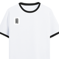 Ringer T-shirt | Unisex | DTG Print | Contrast Trim | Men's, Women's | Personalized | DTG | Typographic | Design | Everyday | Confident - right pocket - Black White - mockup 4