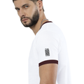 Ringer T-shirt | Unisex | DTG Print | Contrast Trim | Men's, Women's | Personalized | DTG | Typographic | Design | Everyday | Confident - left sleeve - Maroon off white - mockup 5