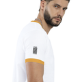 Ringer T-shirt | Unisex | DTG Print | Contrast Trim | Men's, Women's | Personalized | DTG | Typographic | Design | Everyday | Confident - right sleeve - Mustard yellow off white - mockup 6