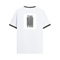 Ringer T-shirt | Unisex Regular Fit | 100% Cotton DTF/DTG | Contrast Rib Neck Bio Washed Pre-Shrunk | Adults | Personalized | DTF | Typographic | Design | Everyday | Confident - back - Black White - mockup 2