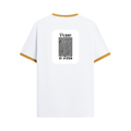 Ringer T-shirt | Unisex Regular Fit | 100% Cotton DTF/DTG | Contrast Rib Neck Bio Washed Pre-Shrunk | Adults | Personalized | DTF | Typographic | Design | Everyday | Confident - back - Mustard yellow off white - mockup 2