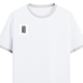 Ringer T-shirt | Unisex Regular Fit | 100% Cotton DTF/DTG | Contrast Rib Neck Bio Washed Pre-Shrunk | Adults | Personalized | DTF | Typographic | Design | Everyday | Confident - right pocket - White Black - mockup 4