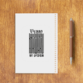 Sketchbook | A5 Spiral Bound | Digital Print Cover | 140 GSM Paper | Unisex | Personalized | Typographic | Design | Everyday | Confident - back - White - mockup 2