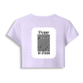 Female Baby Tee | Cropped Fit, Gen Z | 95% Cotton 5% Spandex, DTG | Stretchable, Breathable, Pre-Shrunk | Women | Personalized | DTG | Typographic | Design | Everyday | Confident - back - Lavender - mockup 2