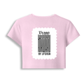 Female Baby Tee | Cropped Fit, Gen Z | 95% Cotton 5% Spandex, DTG | Stretchable, Breathable, Pre-Shrunk | Women | Personalized | DTG | Typographic | Design | Everyday | Confident - back - Light Baby Pink - mockup 2
