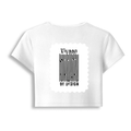 Female Baby Tee | Cropped Fit, Gen Z | 95% Cotton 5% Spandex, DTG | Stretchable, Breathable, Pre-Shrunk | Women | Personalized | DTG | Typographic | Design | Everyday | Confident - back - White - mockup 2
