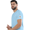 Cotton Stretch T-Shirt (Dtg) | T-Shirts | Him, Her, Unisex | Personalized | DTG | Typographic | Design | Everyday | Confident - left sleeve - Baby Blue - mockup 5