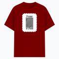 Cotton Stretch T-Shirt | Unisex Adult | 95% Cotton 5% Spandex Blend | 240 GSM, Breathable, Flexible | DTF Print Ready | Personalized | DTF | Typographic | Design | Everyday | Confident - front - Red - mockup 1